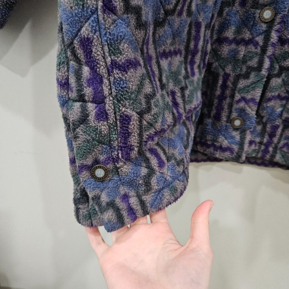 Vintage Patagonia Tehuelche Fleece Chore Coat Large Blue Quilted USA Layers 90s - Picture 11 of 16